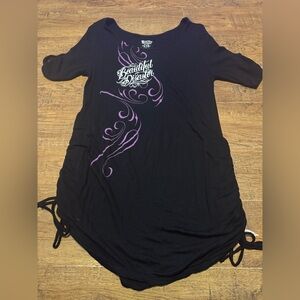 Mini dress Beautiful Disaster 1X C1X NEW don’t judge me RARE HTF shirt dress ADJ